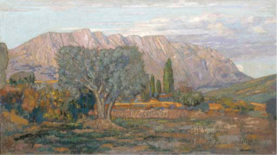 Paul JOUVE (1878-1973) - The Sainte Victoire mountain. 1933.